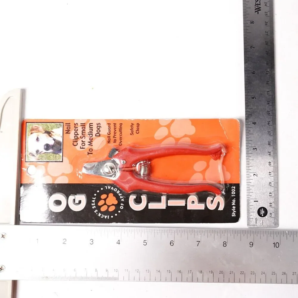 Dog Clips Nail Clippers Small to Medium Dogs w/ Nail Guard Safety Red NEW NIB